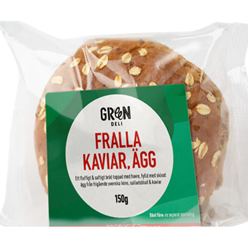 Fralla med ägg och kaviar.